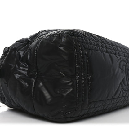 Nylon Coco Cocoon Large Reversible Tote Black