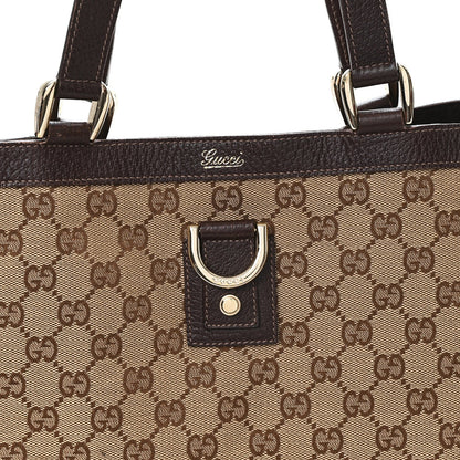 Monogram Large Abbey Tote Dark Brown