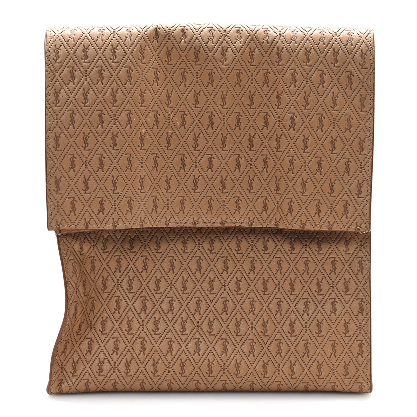 Calfskin Monogram Deli Paper Bag Vintage Beige