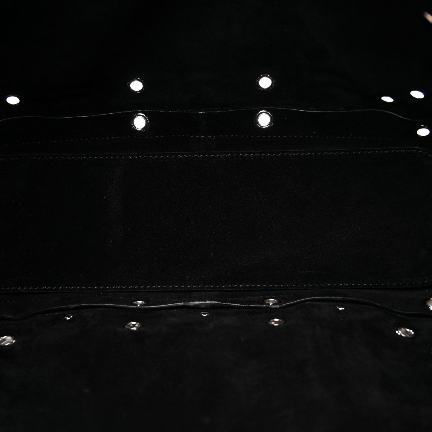 Grainy Calfskin Studded Small Nellcote Shopping Tote Black