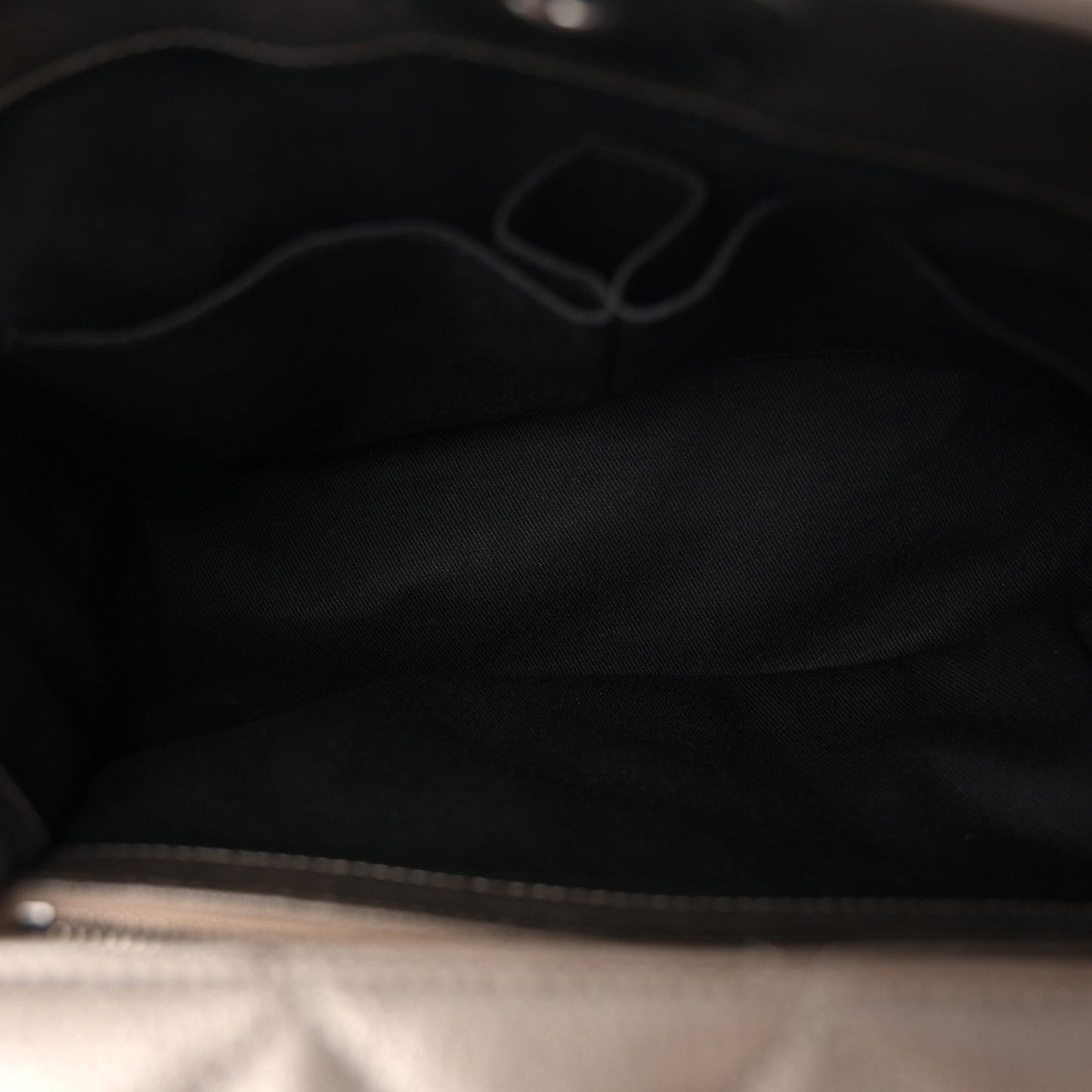Metallic Goatskin Quilted Large City Rock Shopping Bag Silver