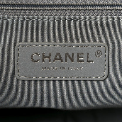 Metallic Crumpled Calfskin Chain 20s Signe Tote Silver