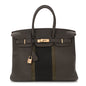 Taurillon Clemence Lizard Club Birkin 35 Etain Graphite