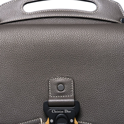 Grained Calfskin Maxi Gallop Sling Bag Grey