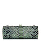 Swarovski Crystal Scales Minaudiere Clutch Blue Multicolor