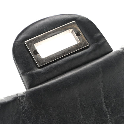 Aged Calfskin Quilted 2.55 Reissue 227 Flap Black