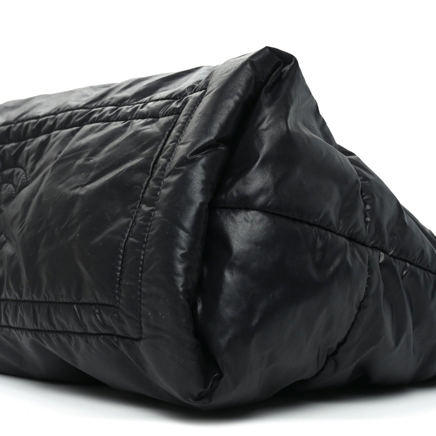 Lambskin Quilted Medium Coco Cocoon Reversible Tote Black