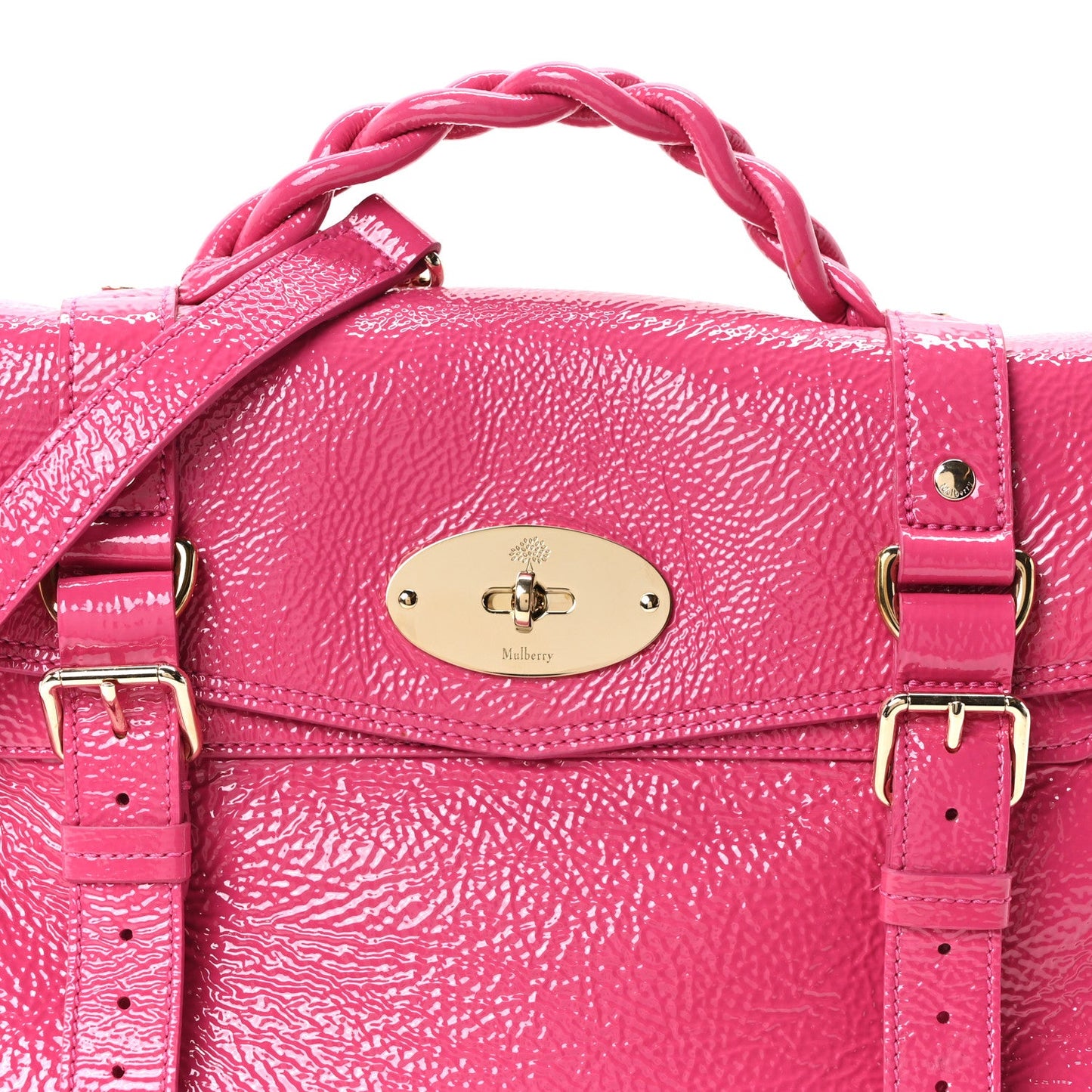 Spongy Patent Small Alexa Pink