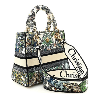 Canvas Embroidered Etoile de Voyage Medium Lady D-Lite Multicolor