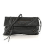 Agneau Classic Hardware Envelope Strap Clutch Gris Fossile