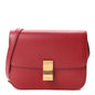 Box Calfskin Medium Classic Box Flap Bag Red
