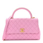 Caviar Quilted Small Coco Chain Handle Flap Lilac
