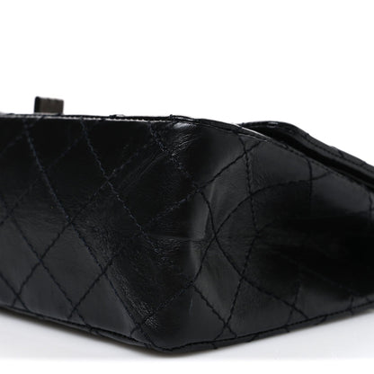 Aged Calfskin Quilted 2.55 Reissue 225 Flap  So Black