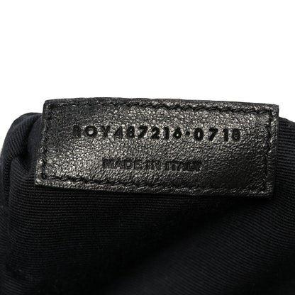 Calfskin Y Quilted Monogram Medium Loulou Chain Satchel Black