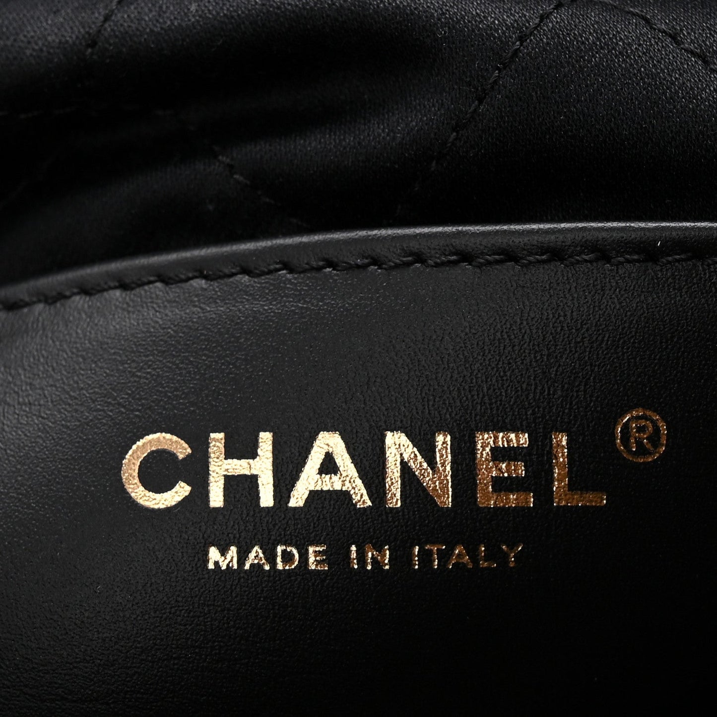 Shiny Calfskin Quilted Mini Chanel 22 Black