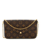 Monogram Pochette Felicie Chain Wallet Fuchsia