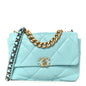 Lambskin Quilted Large Chanel 19 Flap Light Blue