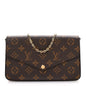 Monogram Pochette Felicie Chain Wallet Fuchsia