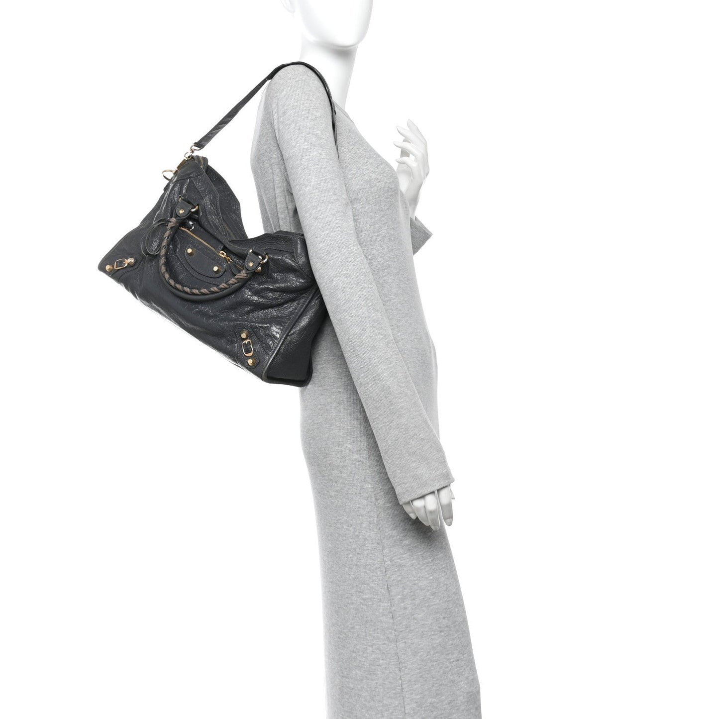 Agneau Giant 12 Gold Hardware City Gris Fossile