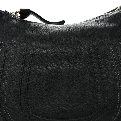 Calfskin Medium Marcie Satchel Black