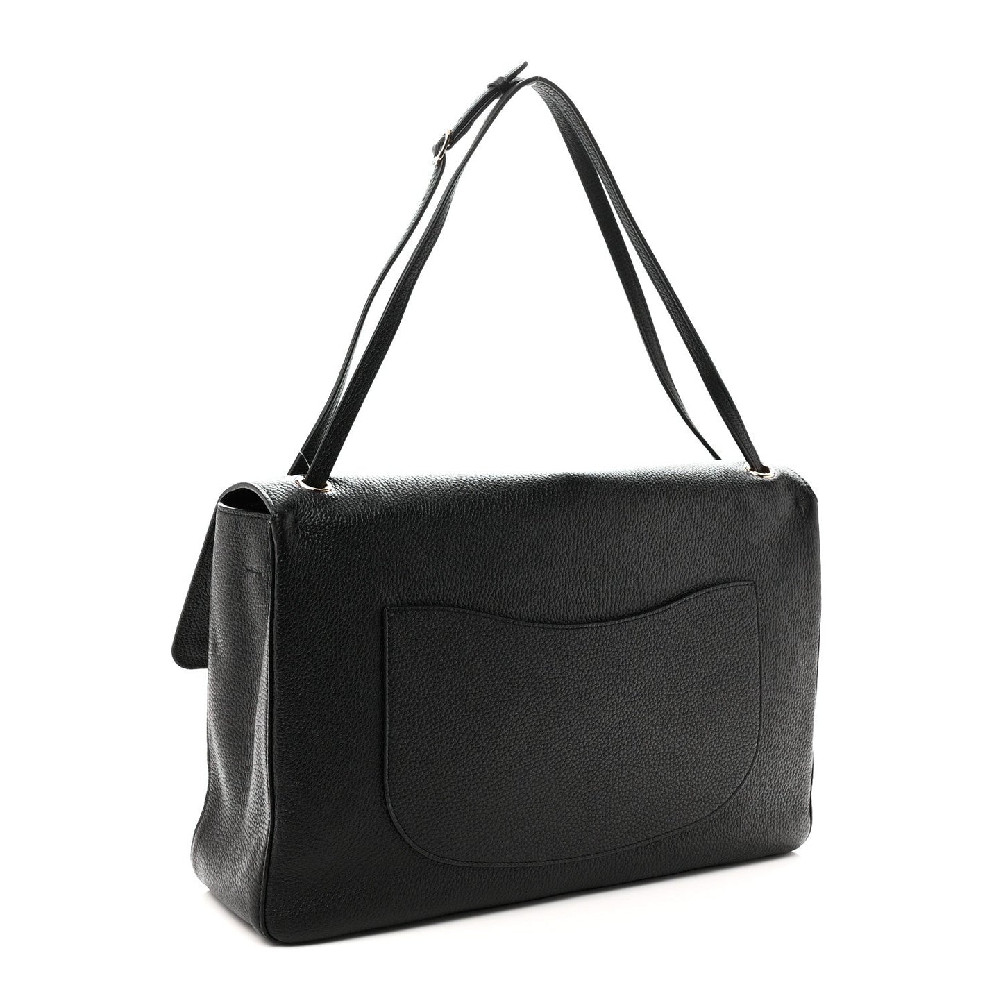 Grained Calfskin Souplissimo Maxi Flap Black