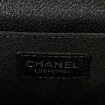Grained Calfskin Quilted 2.55 Reissue Flap Belt Bag Clutch Black