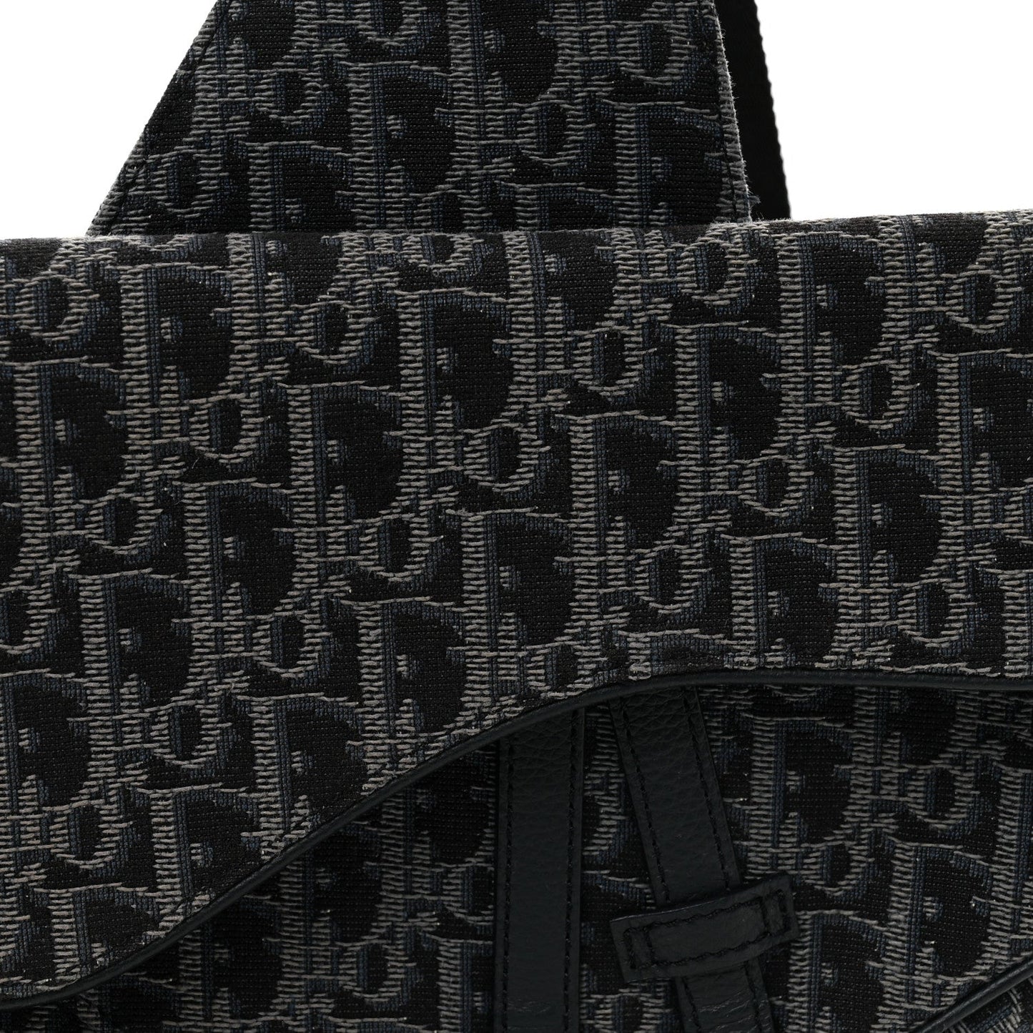 Oblique Mens Saddle Bag Black Blue