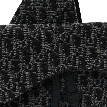 Oblique Mens Saddle Bag Black Blue