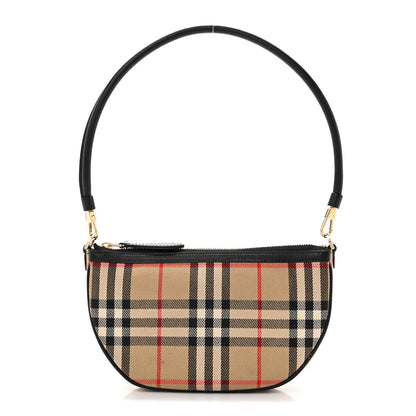 Vintage Check Calfskin Olympia Slim Pouch Archive Beige