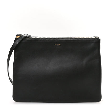Lambskin Large Trio Crossbody Bag Black