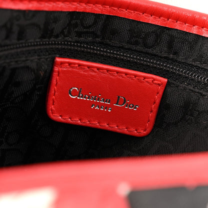 Canvas Hardcore Pierced Saddle Bag White Red Black