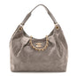 Suede Quilted Large Hobo Dark Grey