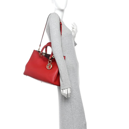 Calfskin Medium Diorissimo Tote Red