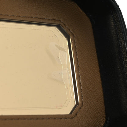 Lambskin Quilted Vanity Clutch With Chain Black