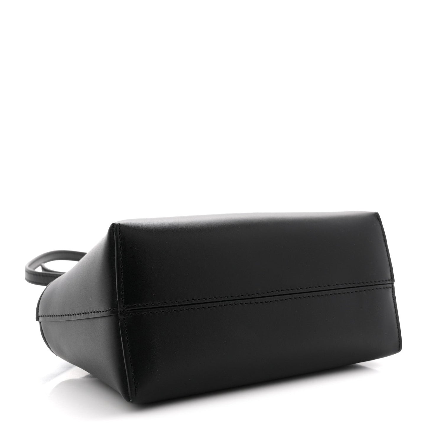 Vitello King Plexiglass Logo Embossed Mini By The Way Top Handle Boston Bag Black