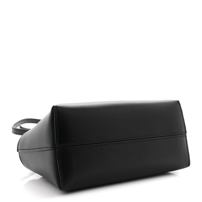 Vitello King Plexiglass Logo Embossed Mini By The Way Top Handle Boston Bag Black
