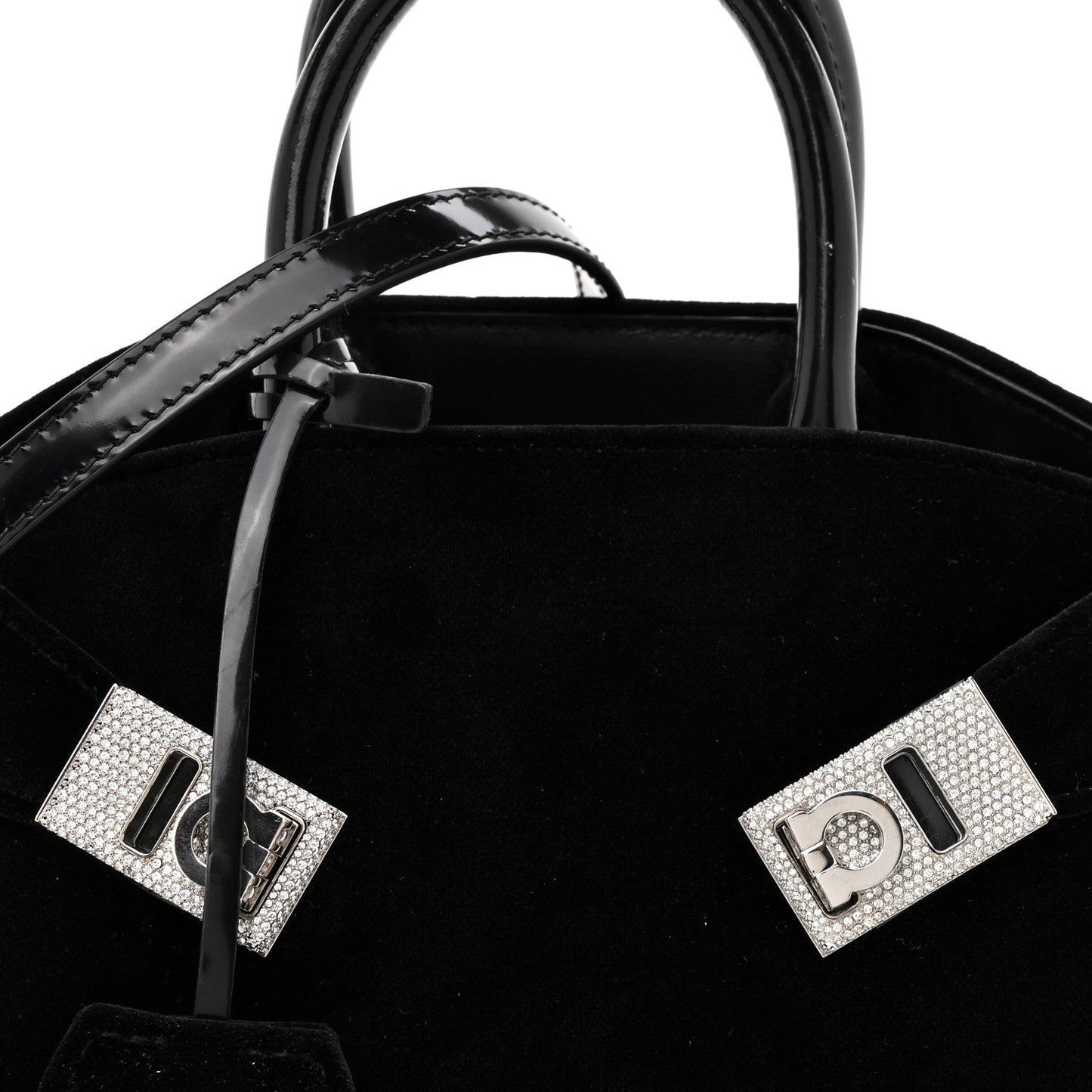 Velvet Strass XS Hug Bag Black
