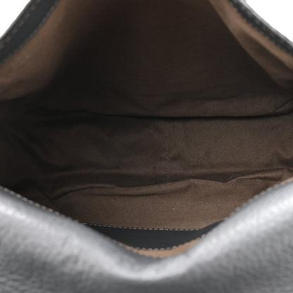 Grained Calfskin Medium Marcie Saddle Bag Iron Grey