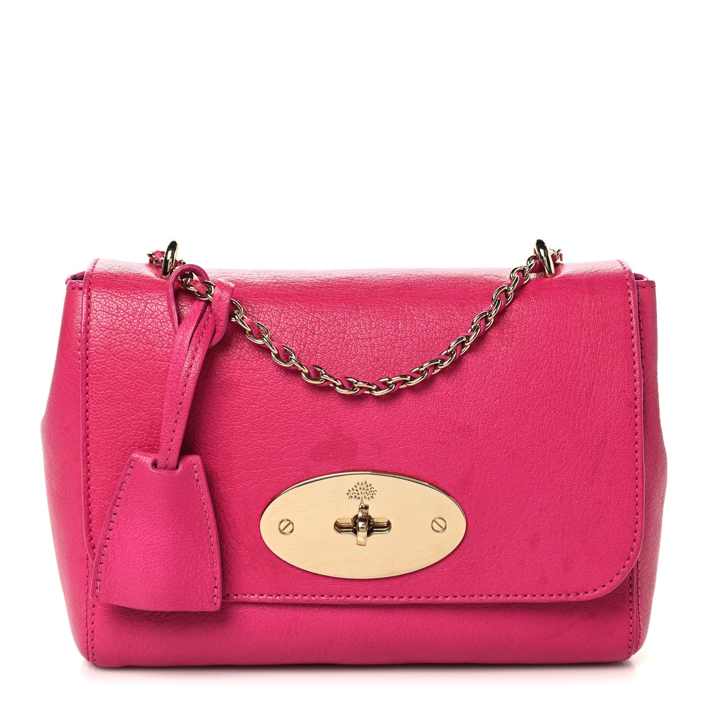 Small Classic Grain Calfskin Small Lily Flap Pink