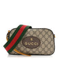 GG Supreme Monogram Web Neo Vintage Shoulder Bag Beige New Acero Crop