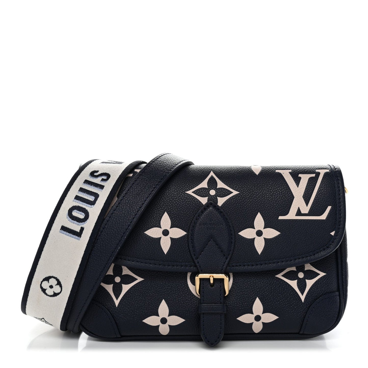 Empreinte Giant Monogram Diane Navy Creme