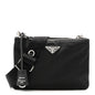 Re-Nylon Saffiano Re-Edition 2000 Double Zip Crossbody Bag Black