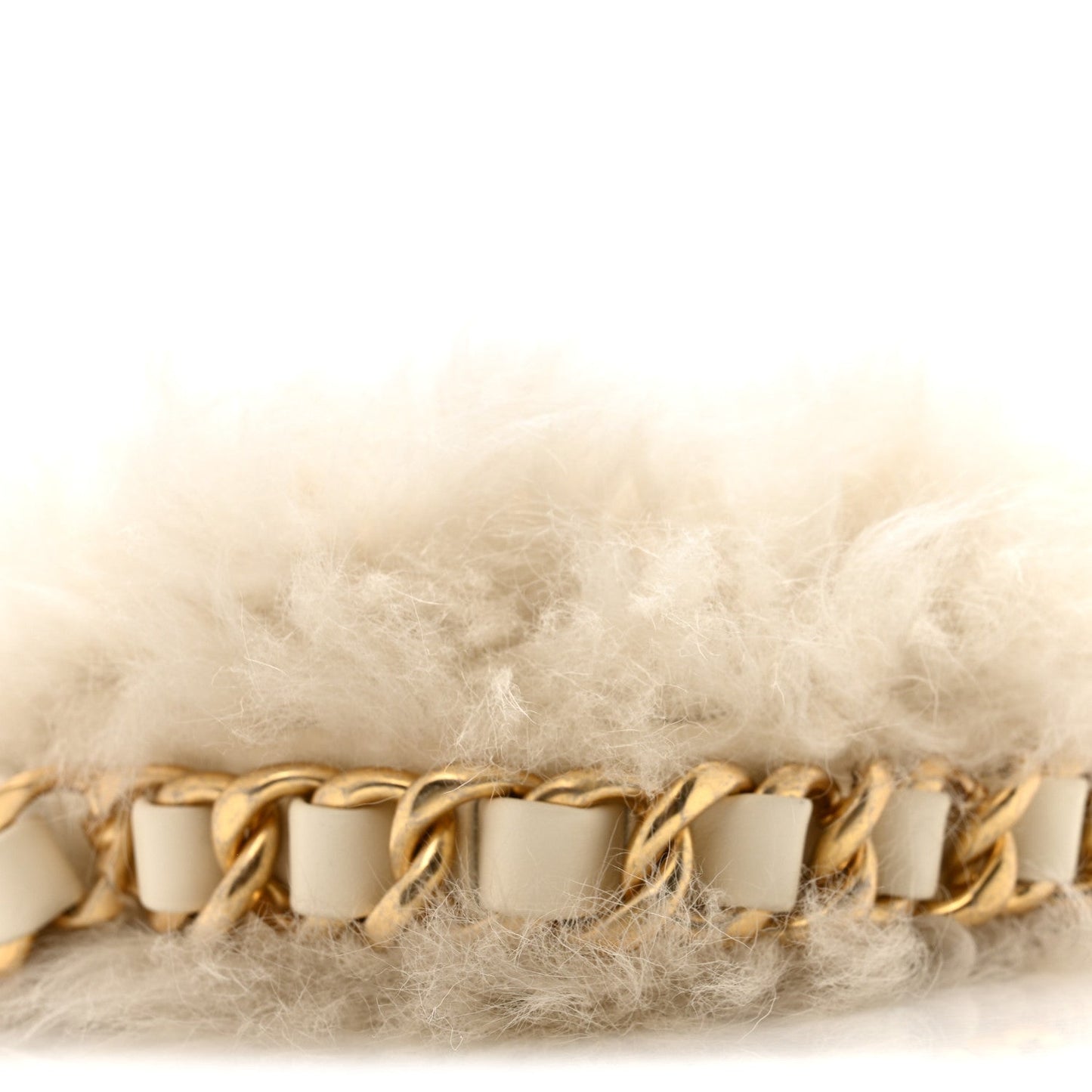 Fantasy Fur CC Mini Flap Bag White