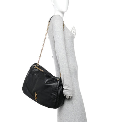 Lambskin Matelasse Monogram Large Jamie 4.3 Black