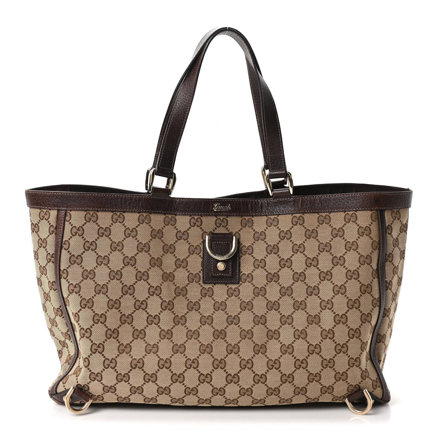 Monogram Large Abbey Tote Dark Brown
