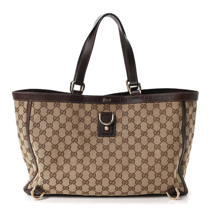 Monogram Large Abbey Tote Dark Brown