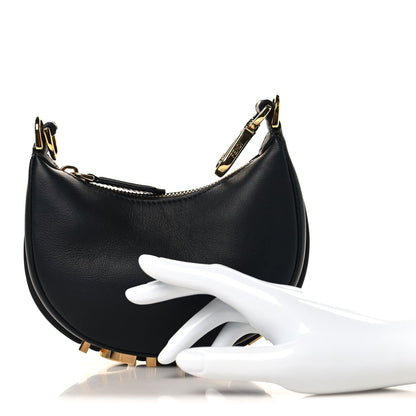 Vitello Grace Matte Nano Fendigraphy Hobo Charm Black