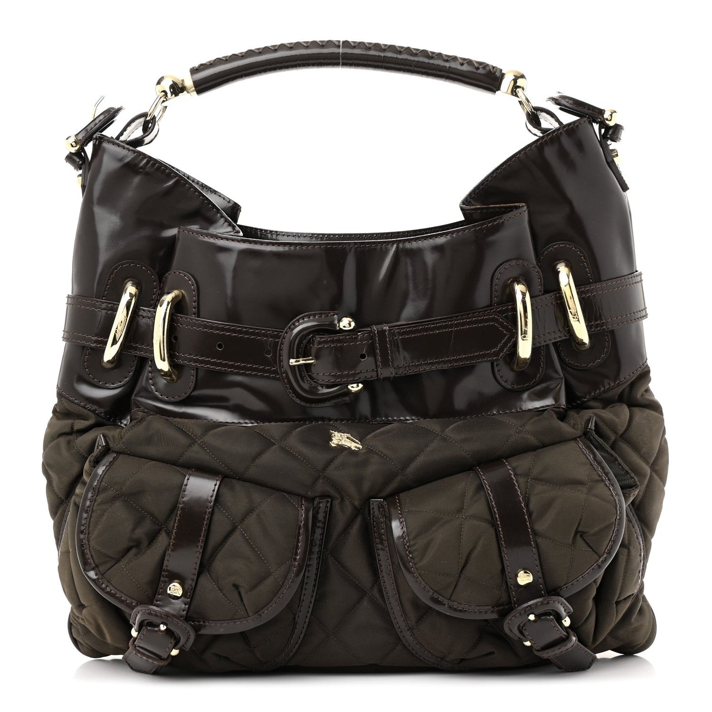 Nylon Quilted Bromley Hobo Brown