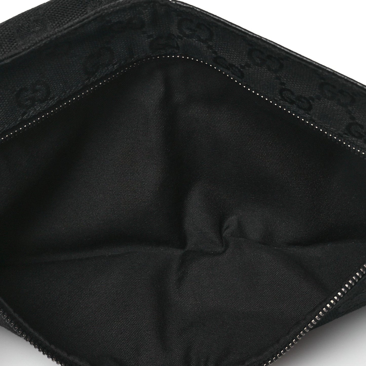 GG Monogram Double Pocket Belt Bag Black