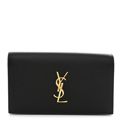 Grain De Poudre Classic Monogram Kate Clutch Black